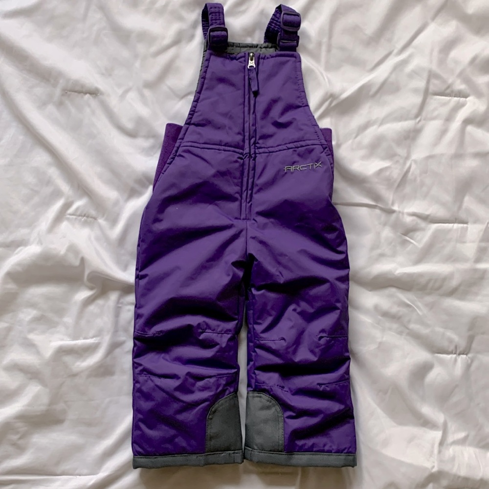 Purple Arctix Toddler Chest High Snow Bib Overalls 24 Months